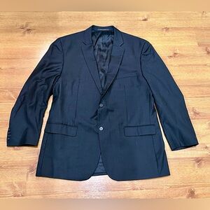 Tasso Elba Macy’s Men's black pinstripe Suit 40 31 waist